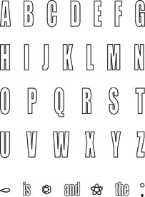 Technique Tuesday - Alphabet Stamp Set - Big Timber Line Capital Letters Extra Large  (sold individually)